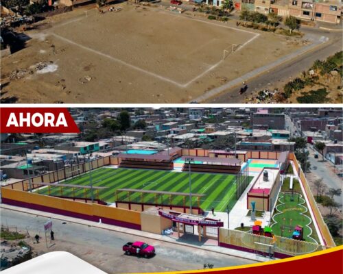 CULMINA CONSTRUCCIÓN DE MODERNO COMPLEJO DEPORTIVO EN A.H. LA PRIMAVERA, OTRA OBRA IMPULSADA POR EL ALCALDE LUIS GAMARRA